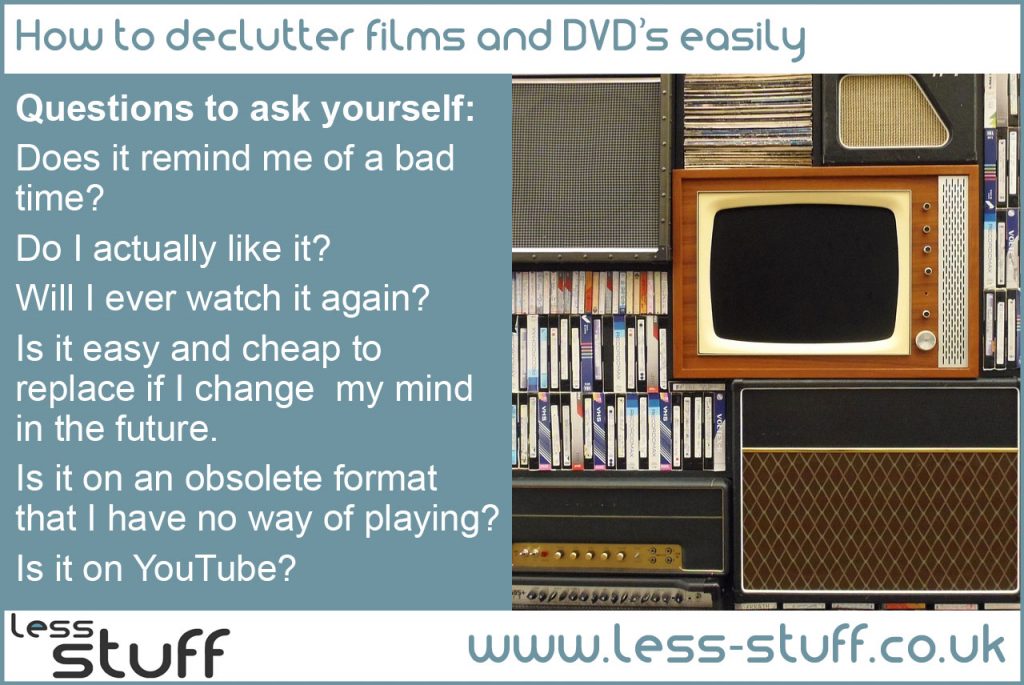 declutter films and dvds
