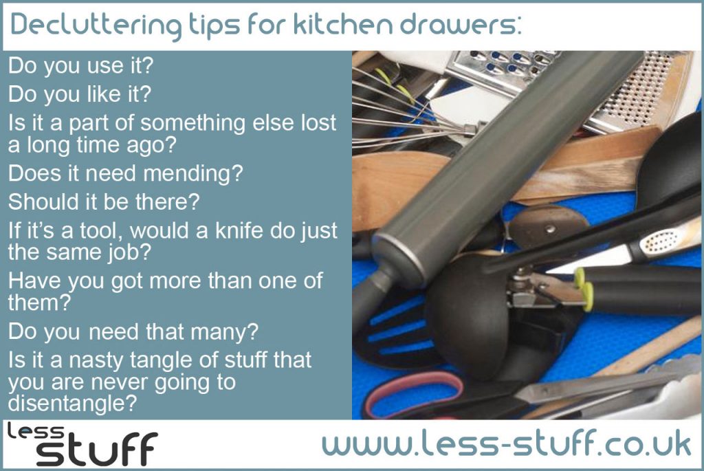 declutter kitchen drawers