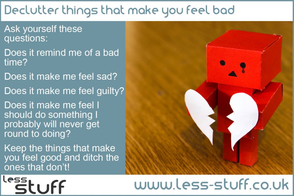 declutter bad feelings