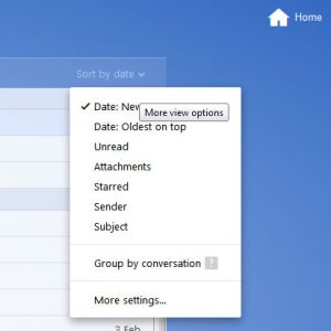 yahoo sort by sender