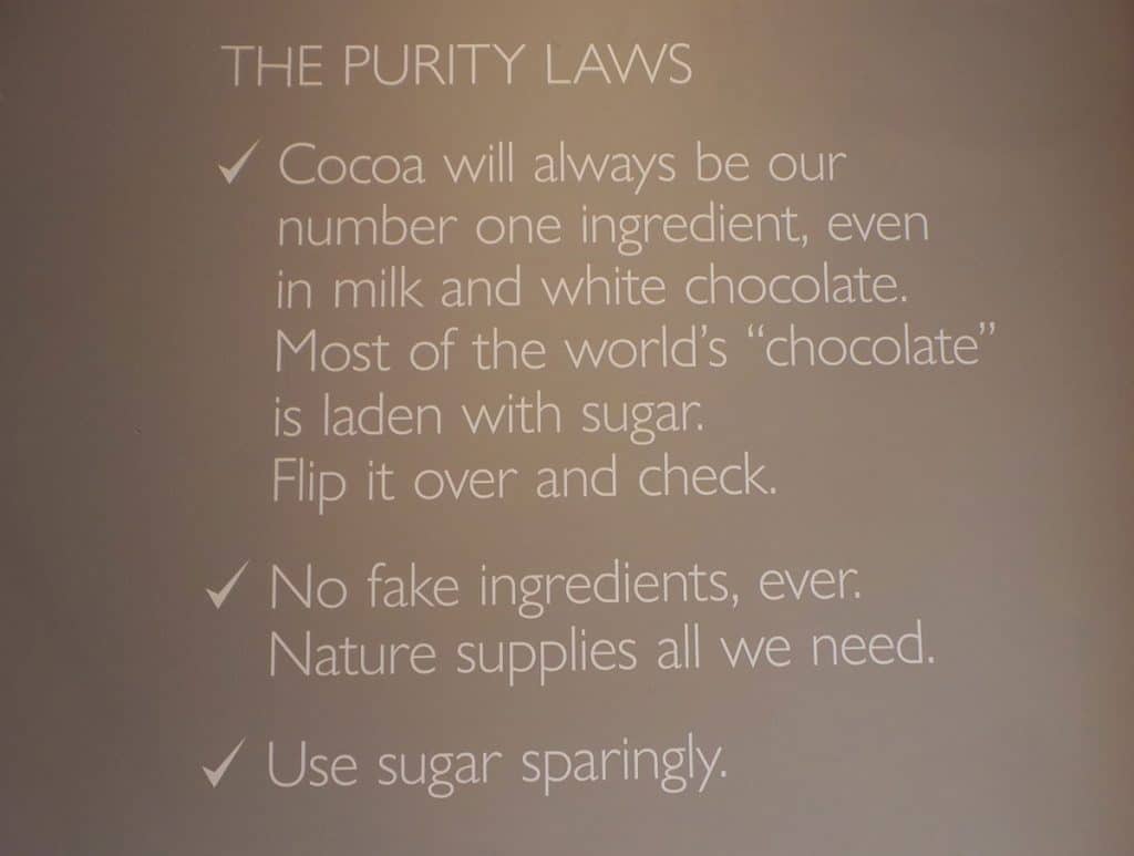 Hotel Chocolat have a purity law
